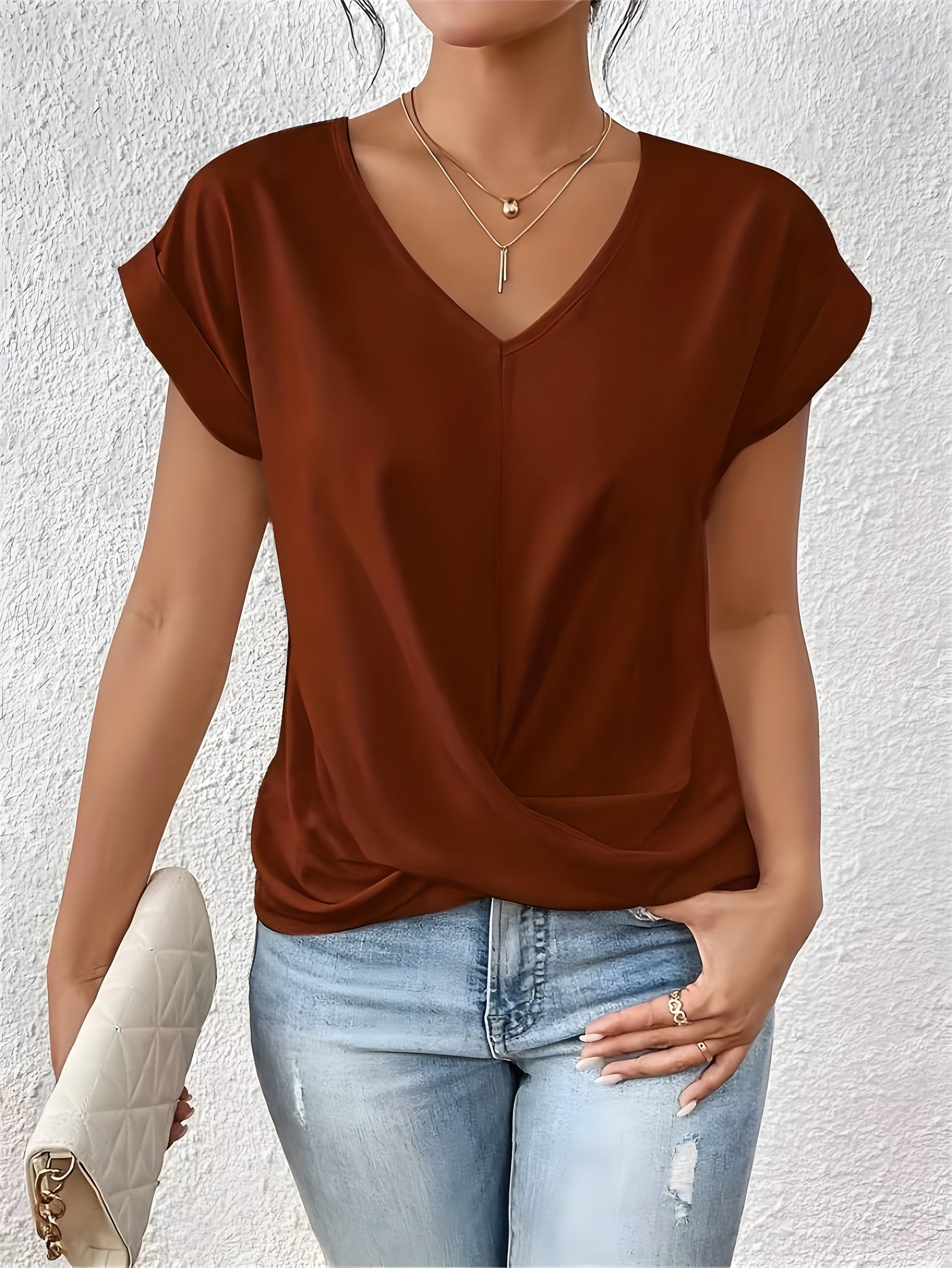 Layla ™ I Twist Front V-Neck Top