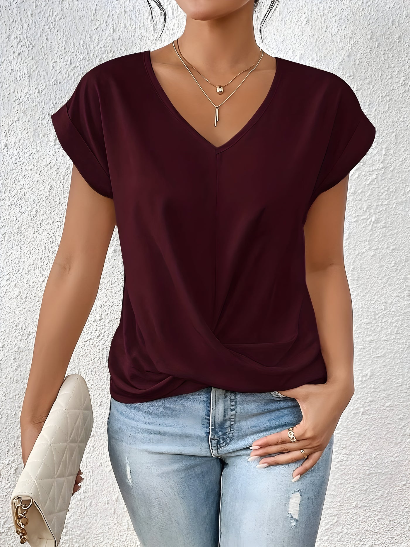 Layla ™ I Twist Front V-Neck Top