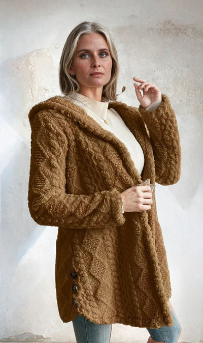 Rachel™ | Cozy Textured Knit Hooded Cardigan