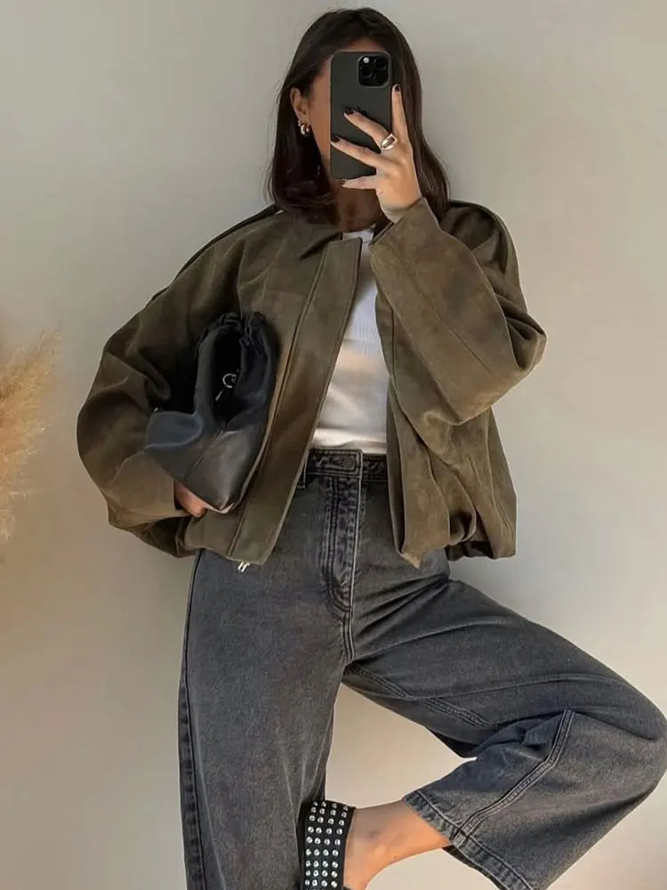 Lindsay ™ | Suede Oversized Jacket