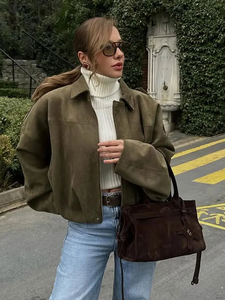 Lindsay ™ | Suede Oversized Jacket