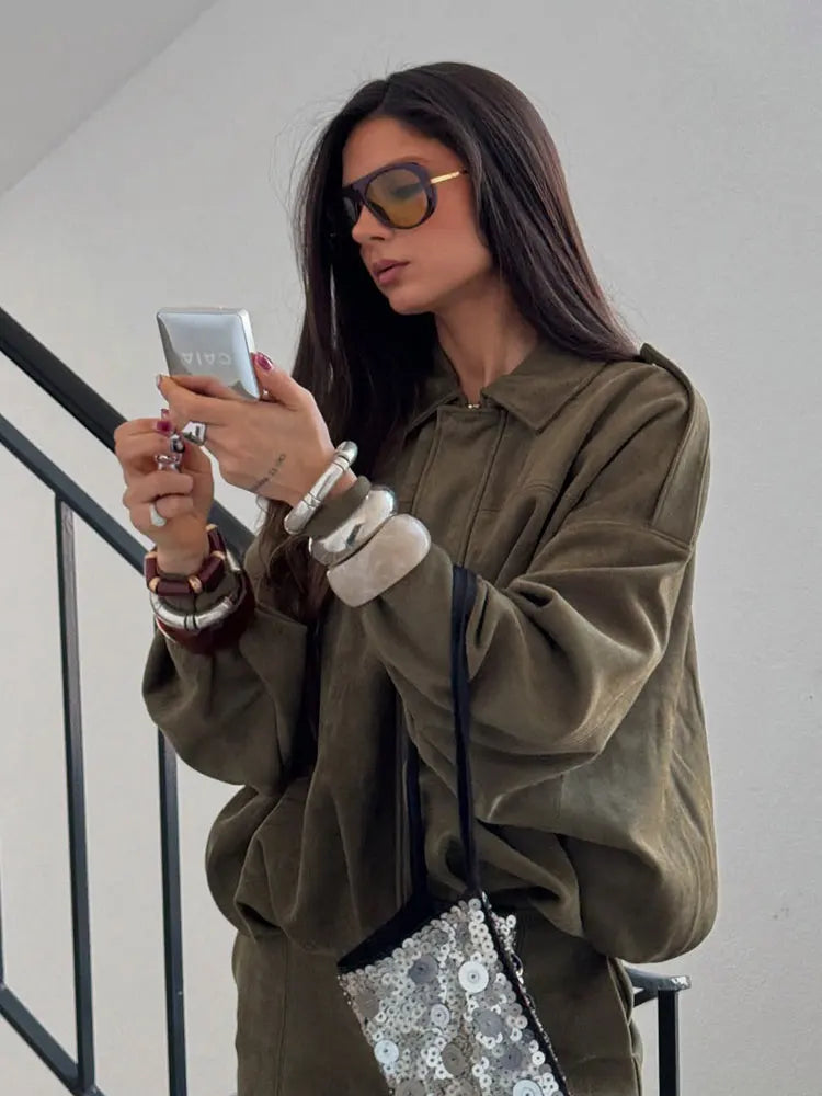 Lindsay ™ | Suede Oversized Jacket