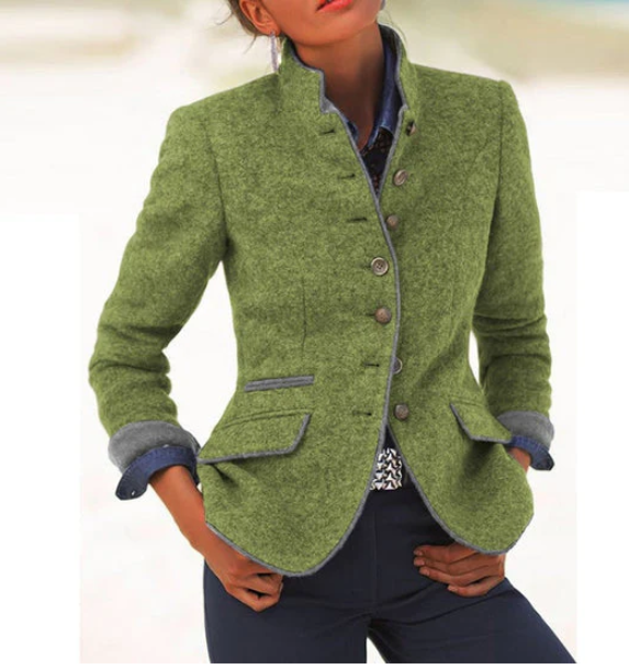 Valerie™ I Elegant cardigan with high collar