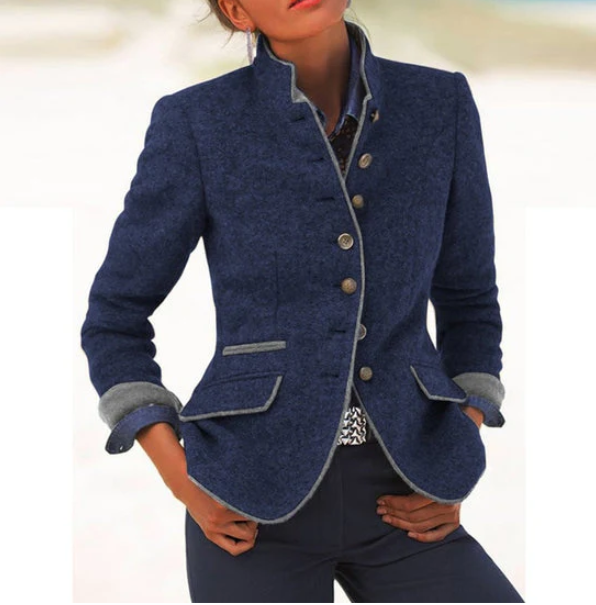 Valerie™ I Elegant cardigan with high collar