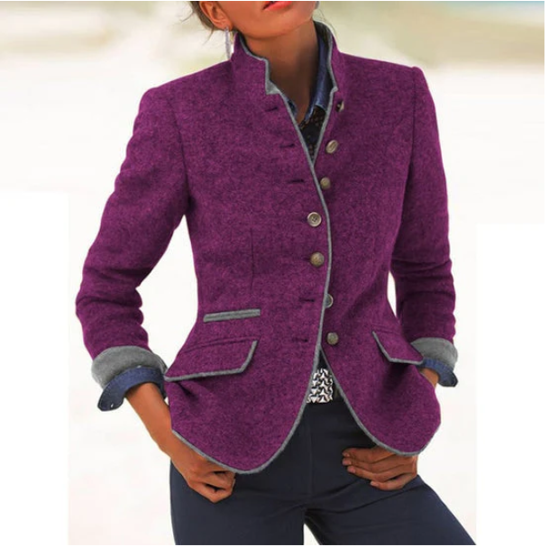 Valerie™ I Elegant cardigan with high collar