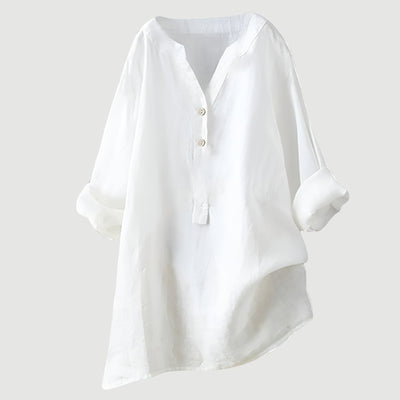 Freja™ I Light & Comfortable Linen Shirt with Buttons