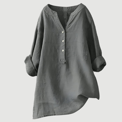 Freja™ I Light & Comfortable Linen Shirt with Buttons