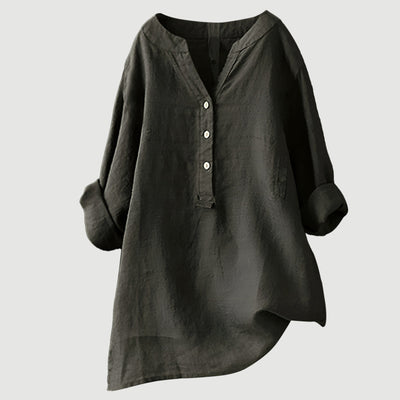 Freja™ I Light & Comfortable Linen Shirt with Buttons