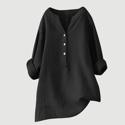 Freja™ I Light & Comfortable Linen Shirt with Buttons