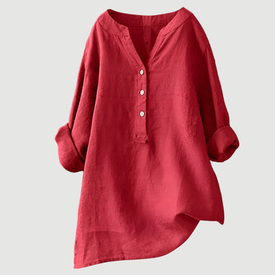 Freja™ I Light & Comfortable Linen Shirt with Buttons
