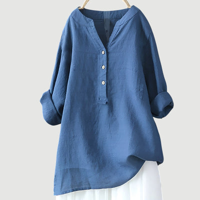 Freja™ I Light & Comfortable Linen Shirt with Buttons