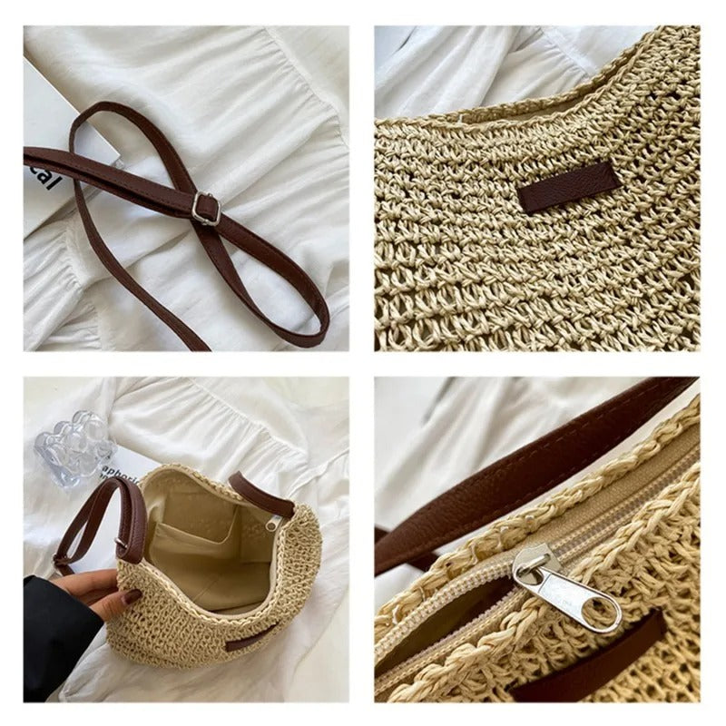 Zoeyᵗᵐ I Straw Crossbody Bag