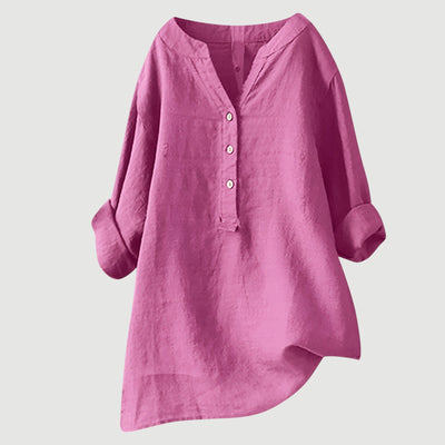 Freja™ I Light & Comfortable Linen Shirt with Buttons